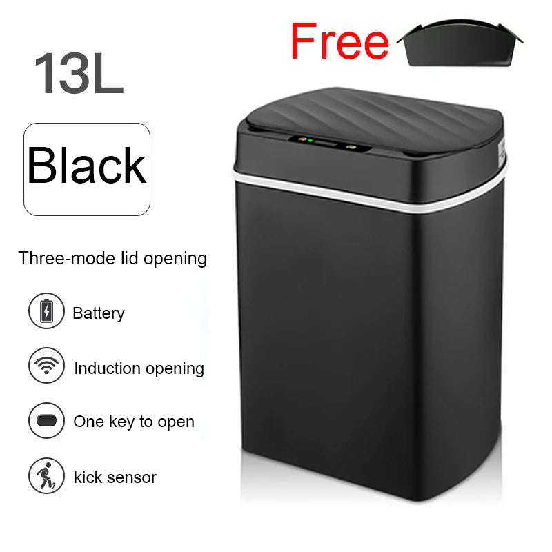 Smart Sensor Trash Can – 3.4 & 4 Gal | Intelligent Garbage Bin for Kitchen & Bathroom – Bote de Basura Inteligente 13L & 15L para Cocina y Baño