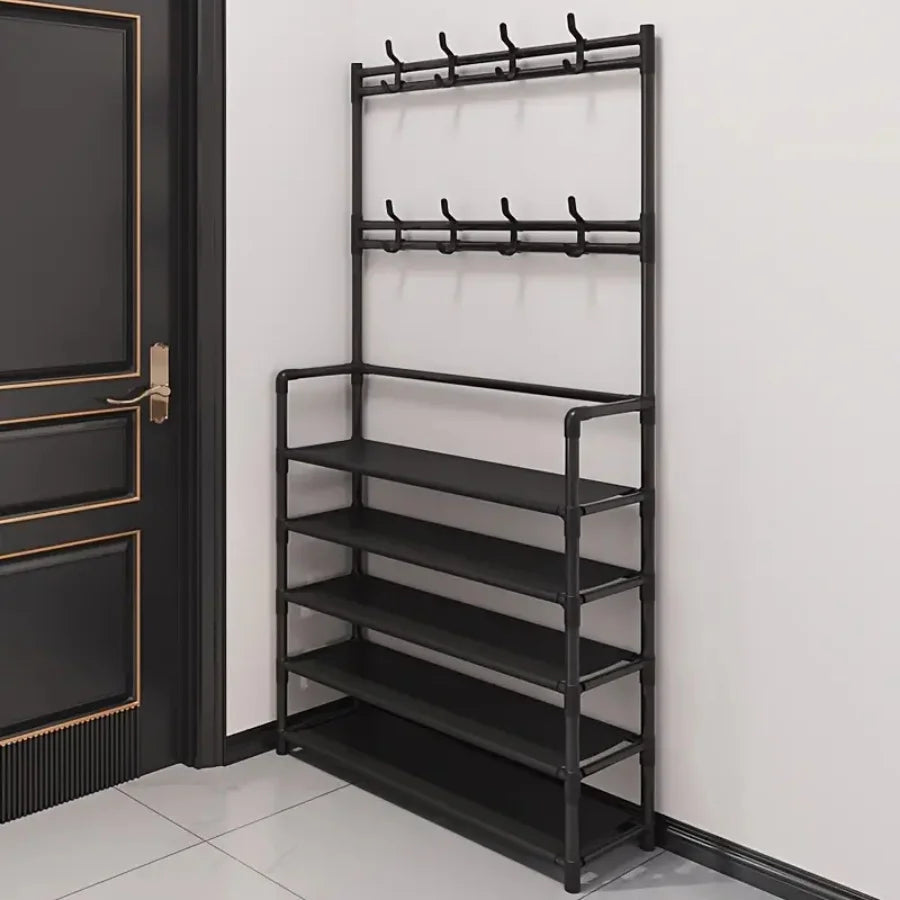 Entryway Clothes & Shoe Rack Organizer – Perchero y Zapatero de Entrada con Estantes