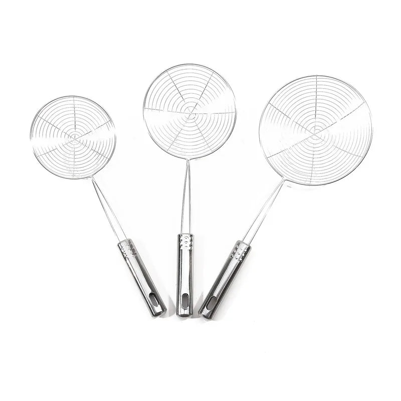 Stainless Steel Skimmer Set (3 Sizes) – Coladores de Acero Inoxidable para Cocina (3 Tamaños)