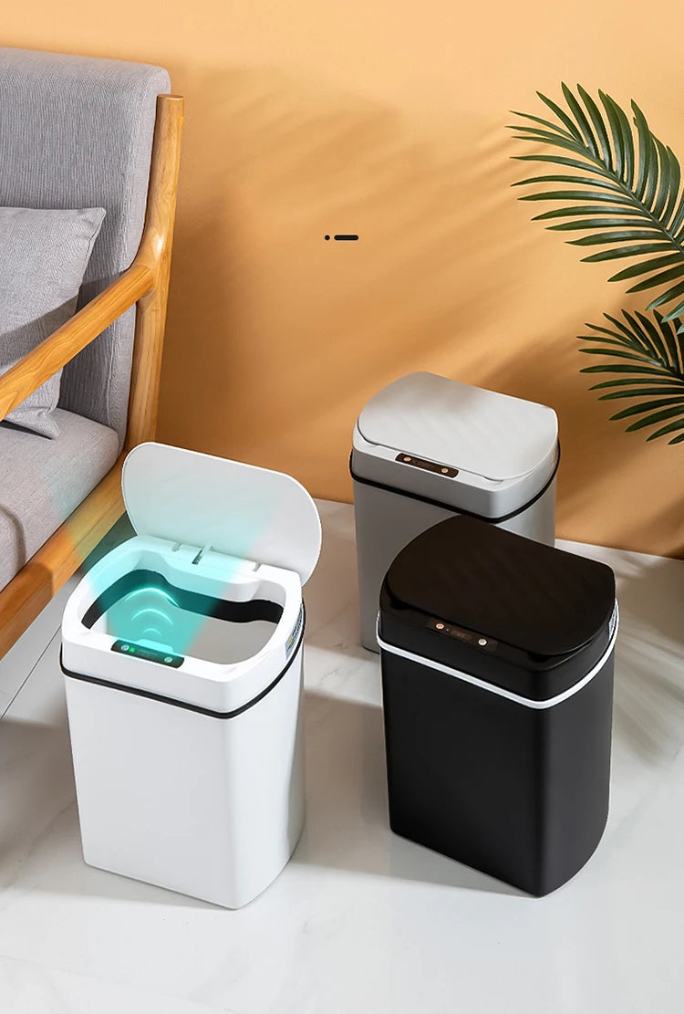 Smart Sensor Trash Can – 3.4 & 4 Gal | Intelligent Garbage Bin for Kitchen & Bathroom – Bote de Basura Inteligente 13L & 15L para Cocina y Baño