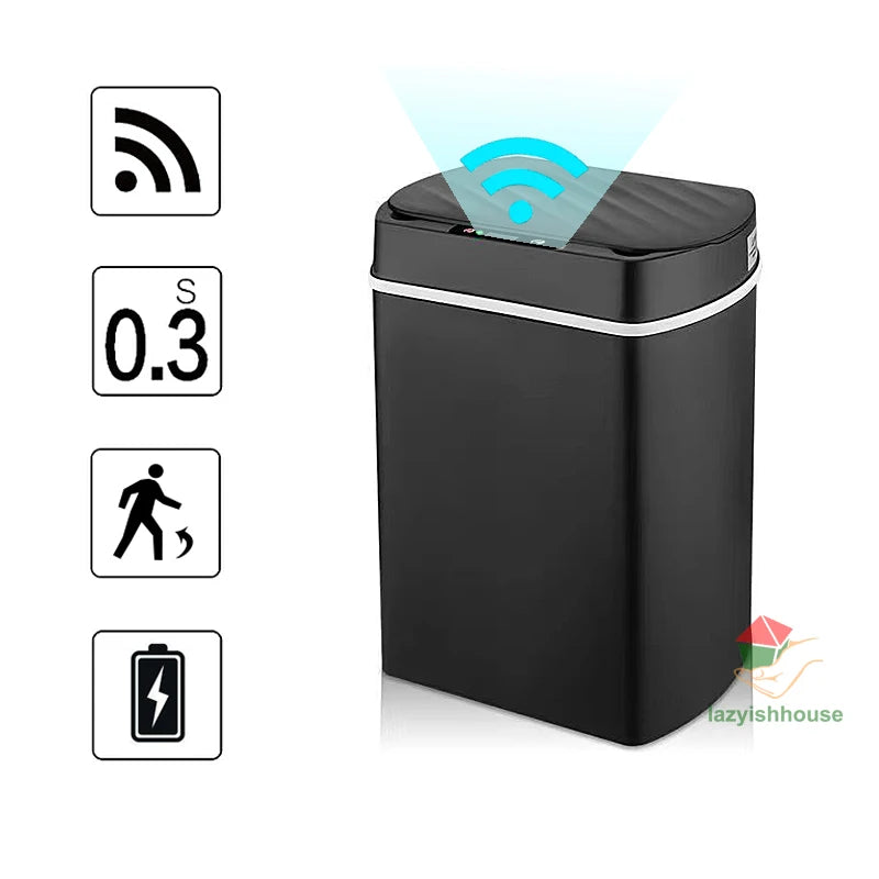 Smart Sensor Trash Can – 3.4 & 4 Gal | Intelligent Garbage Bin for Kitchen & Bathroom – Bote de Basura Inteligente 13L & 15L para Cocina y Baño