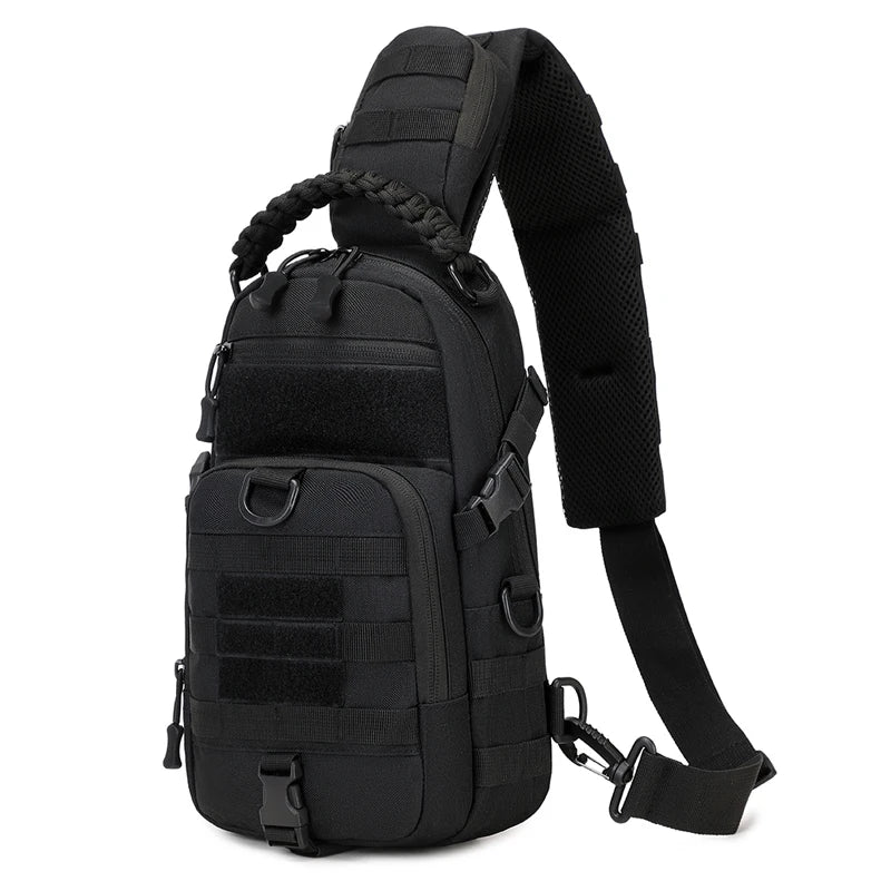 Tactical Chest Bag – Waterproof Sling Backpack for Outdoor Sports | Mochila de Pecho Táctica – Bolso Cruzado Impermeable para Deportes al Aire Libre