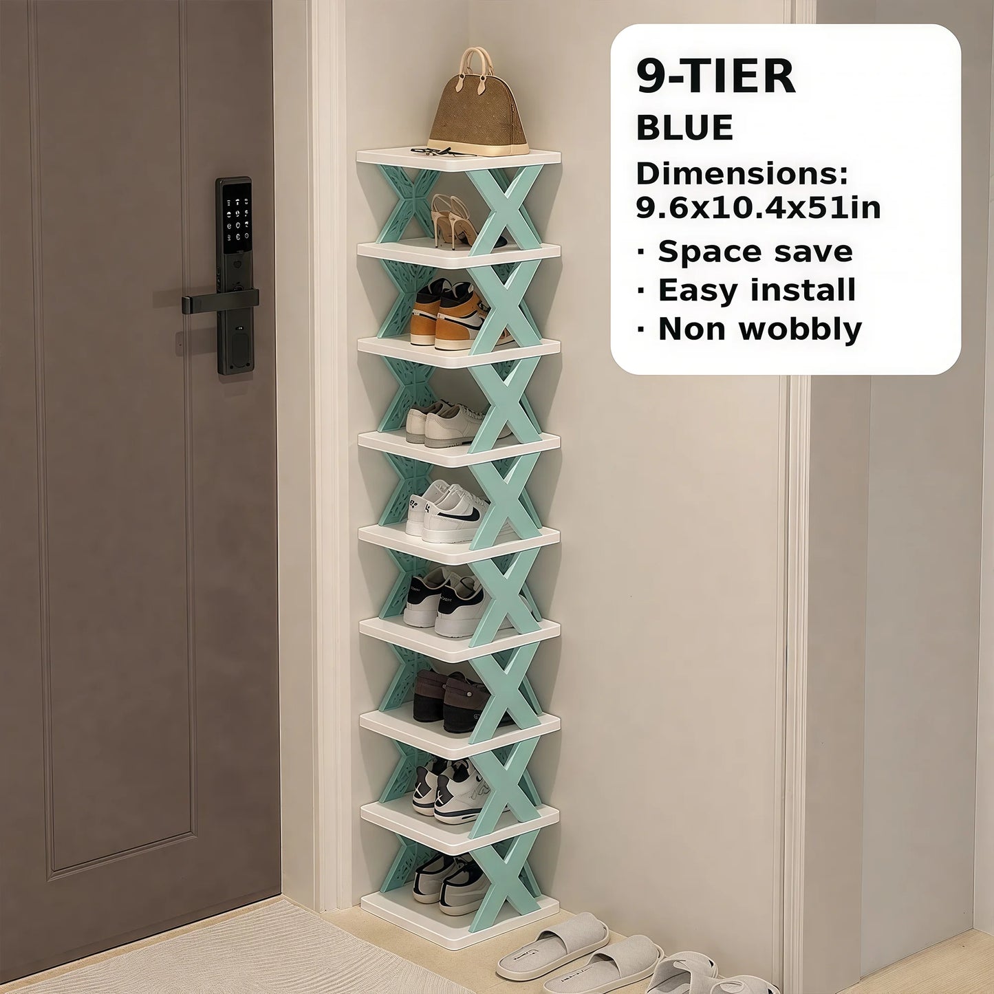 Stackable Shoe Rack Organizer – 6 & 9 Tiers | Organizador de Zapatos Apilable – 6 y 9 Niveles
