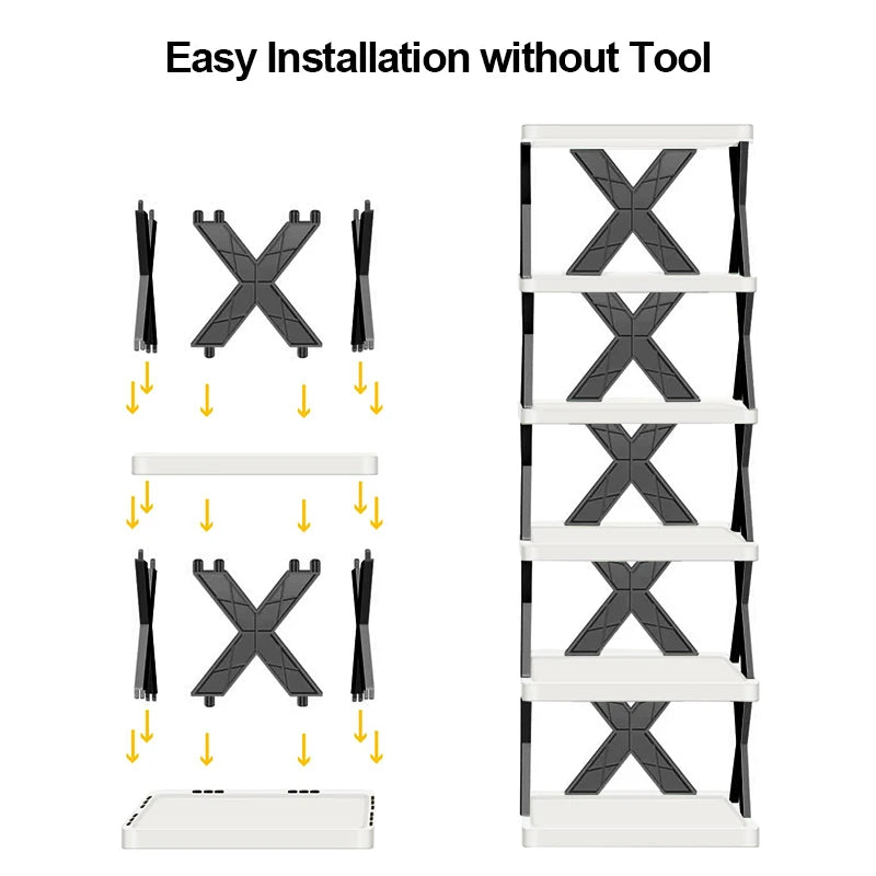 Stackable Shoe Rack Organizer – 6 & 9 Tiers | Organizador de Zapatos Apilable – 6 y 9 Niveles