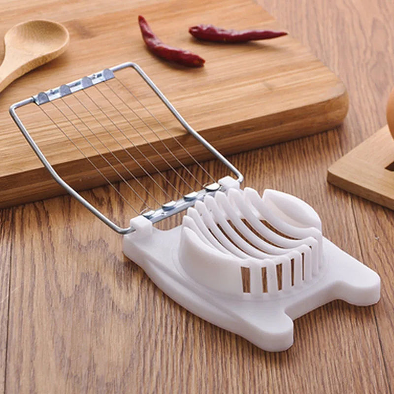 Stainless Steel Egg Slicer – Manual Cutter for Boiled Eggs, Fruits & Salads | Cortador de Huevos en Acero Inoxidable – Rebanador Manual para Huevos Cocidos, Frutas y Ensaladas