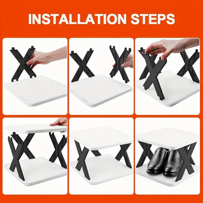 Stackable Shoe Rack Organizer – 6 & 9 Tiers | Organizador de Zapatos Apilable – 6 y 9 Niveles