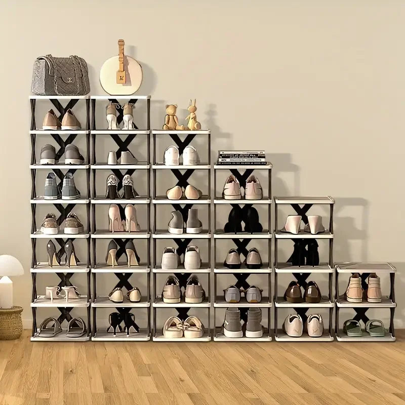 Stackable Shoe Rack Organizer – 6 & 9 Tiers | Organizador de Zapatos Apilable – 6 y 9 Niveles