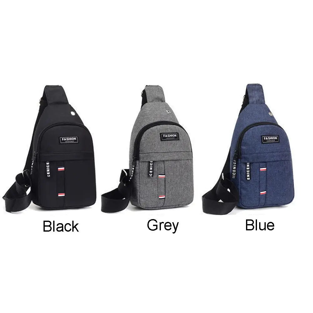 Men's Casual Chest Bag - Waterproof Shoulder Crossbody Sling | Bolso cruzado casual impermeable para hombre