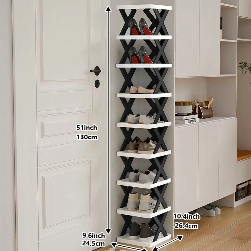 Stackable Shoe Rack Organizer – 6 & 9 Tiers | Organizador de Zapatos Apilable – 6 y 9 Niveles