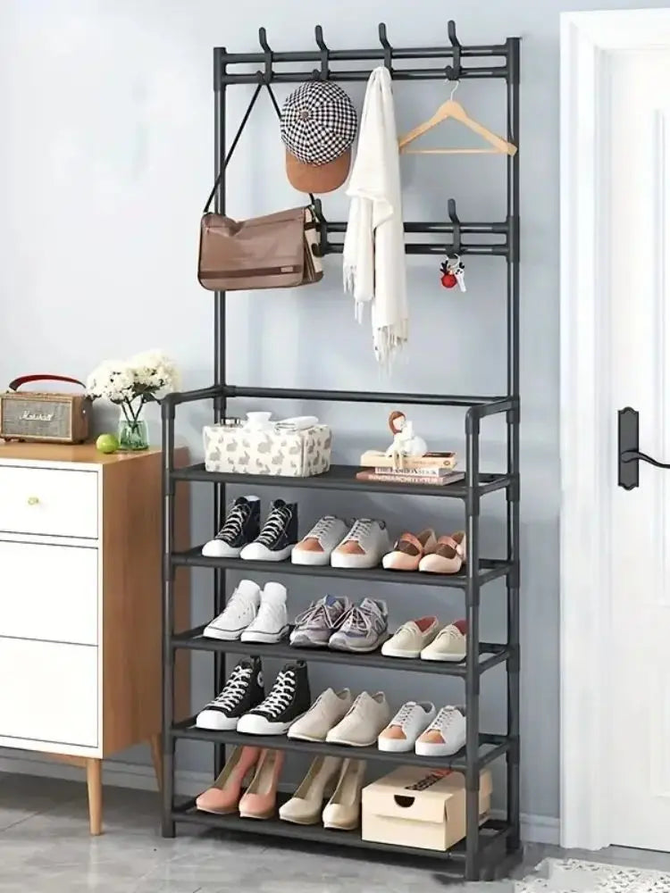 Entryway Clothes & Shoe Rack Organizer – Perchero y Zapatero de Entrada con Estantes