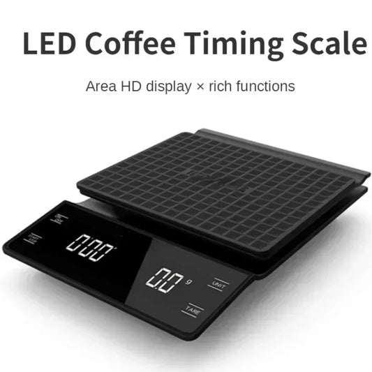 Smart LED Kitchen Scale with Timer – CAFÉDE KONA CK5700 | Báscula Inteligente de Cocina con Pantalla LED y Temporizador – CAFÉDE KONA CK5700