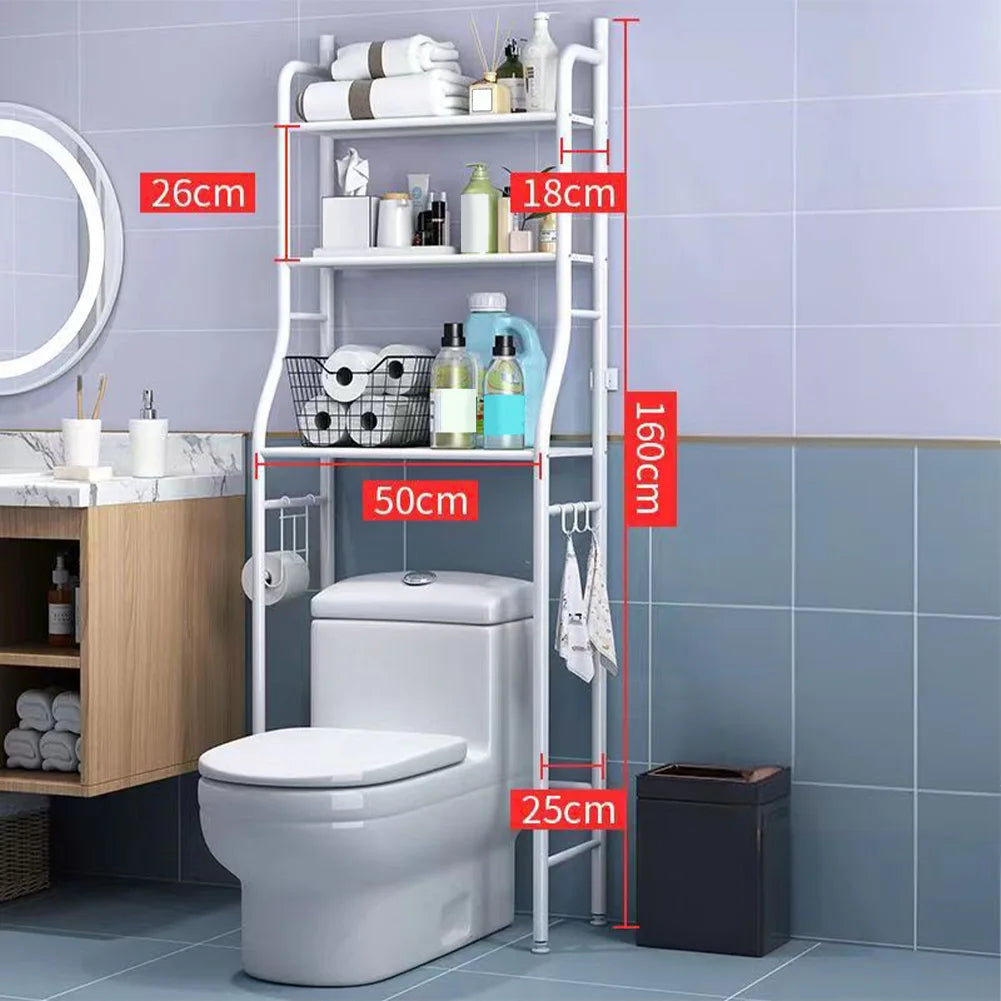 Over The Toilet Storage Organizer Rack, 2/3-Tier Metal Shelf – Estante Organizador Metálico sobre el Inodoro, 2/3 Niveles