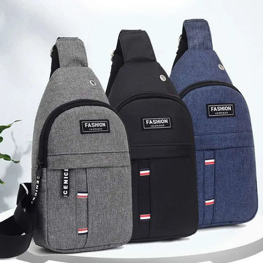 Men's Casual Chest Bag - Waterproof Shoulder Crossbody Sling | Bolso cruzado casual impermeable para hombre
