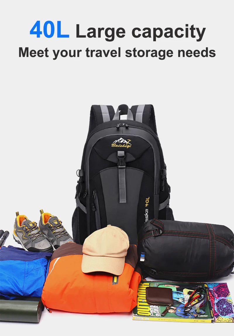 10.6 Gal Outdoor Hiking Backpack – Mochila de Senderismo 40L para Montaña y Viajes