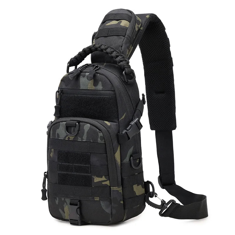 Tactical Chest Bag – Waterproof Sling Backpack for Outdoor Sports | Mochila de Pecho Táctica – Bolso Cruzado Impermeable para Deportes al Aire Libre