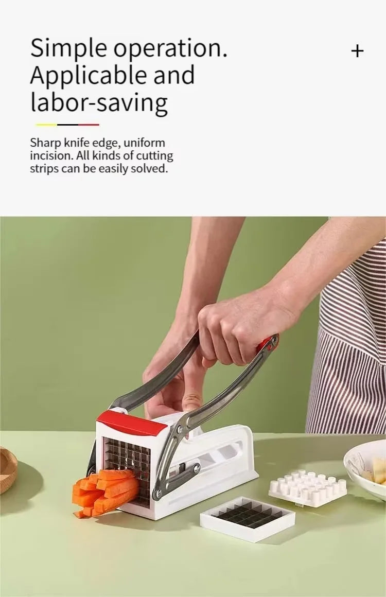 Manual Vegetable Cutter Stainless Steel – Cortador Manual de Vegetales de Acero Inoxidable