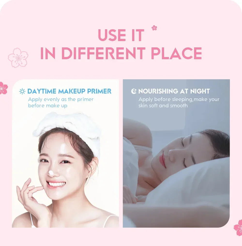 LAIKOU Japan Sakura Essence Cream – Face Moisturizer & Skin Tone Corrector | Crema Esencial de Sakura – Hidratante Facial y Unificador de Tono