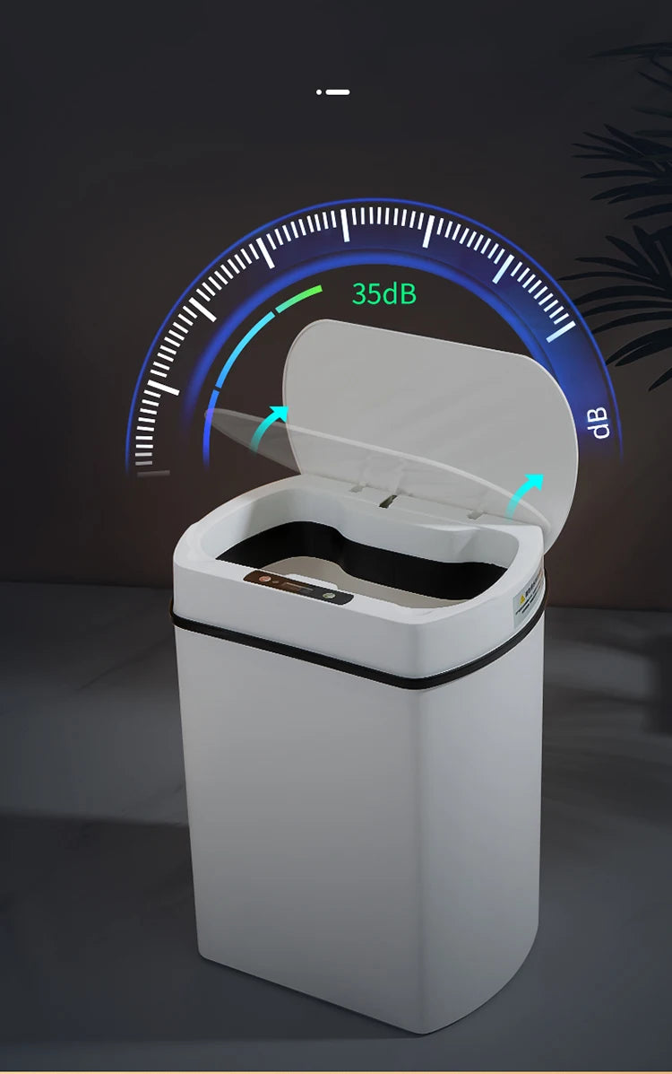 Smart Sensor Trash Can – 3.4 & 4 Gal | Intelligent Garbage Bin for Kitchen & Bathroom – Bote de Basura Inteligente 13L & 15L para Cocina y Baño