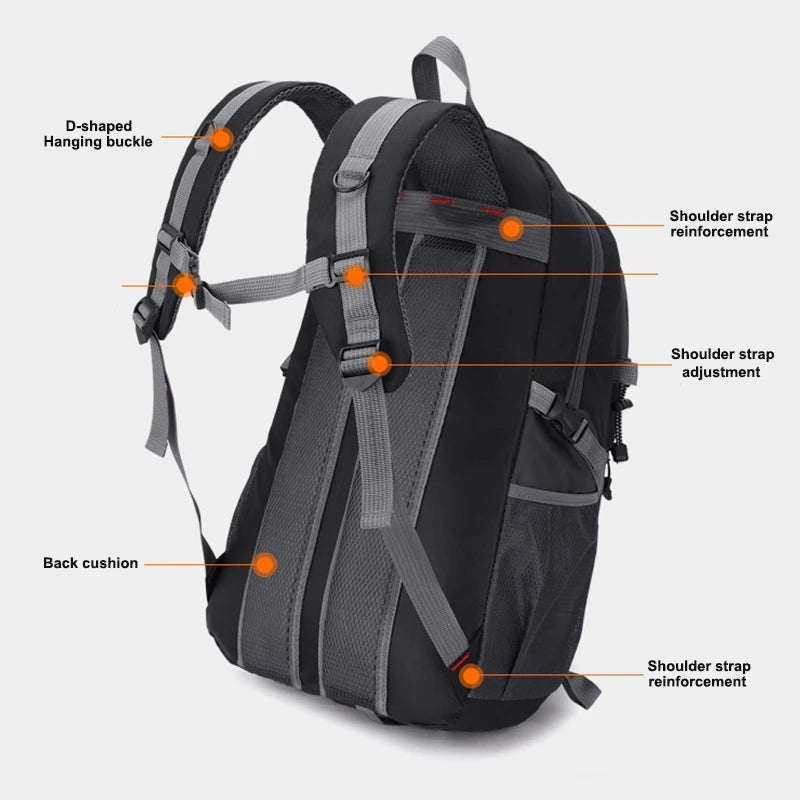10.6 Gal Outdoor Hiking Backpack – Mochila de Senderismo 40L para Montaña y Viajes