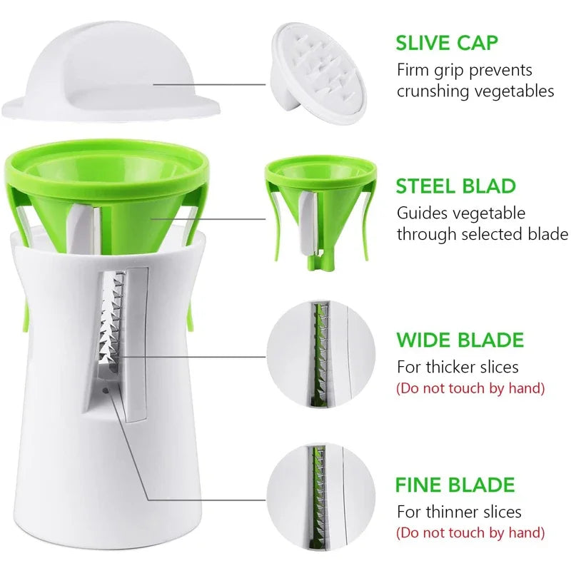 Vegetable Spiralizer & Julienne Slicer KC0335 – Rebanador Espiral y Cortador Juliana de Vegetales KC0335