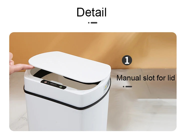 Smart Sensor Trash Can – 3.4 & 4 Gal | Intelligent Garbage Bin for Kitchen & Bathroom – Bote de Basura Inteligente 13L & 15L para Cocina y Baño