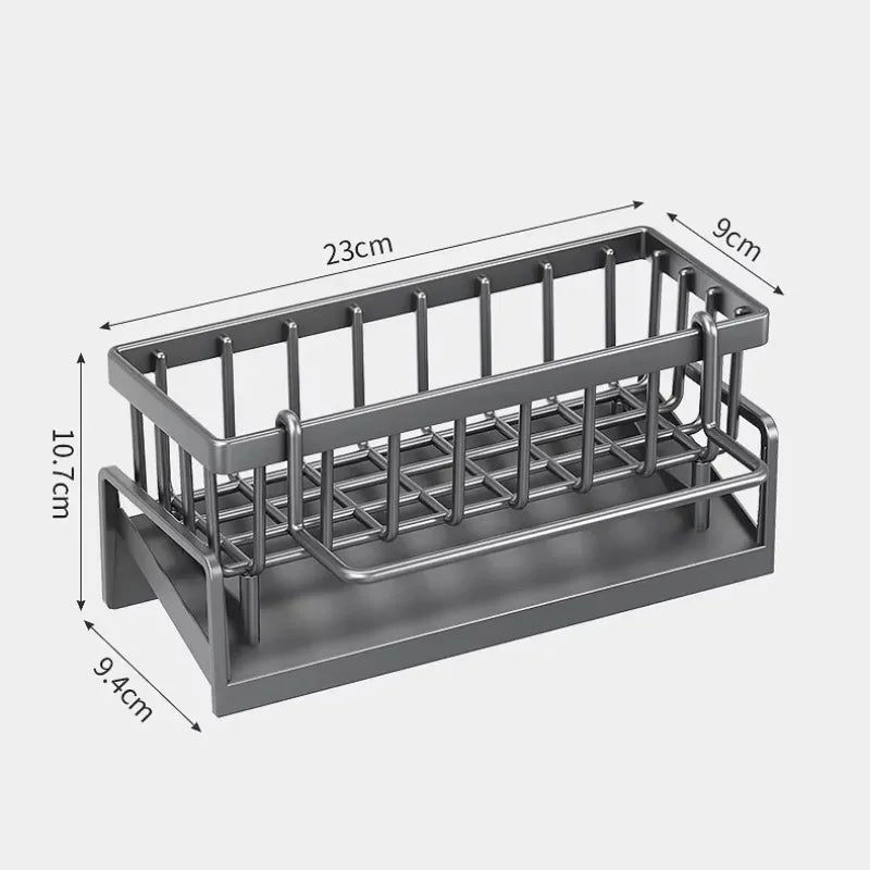 Sink Organizer Rack with Drainage & Towel Bar – Organizador para Fregadero con Drenaje y Toallero